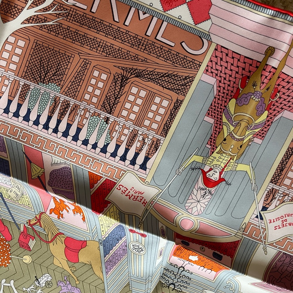 Hermes scarf Objets de Curiosite Silk Scarf w/ Tags
 - objects of curiosity NWT - Picture 3 of 8